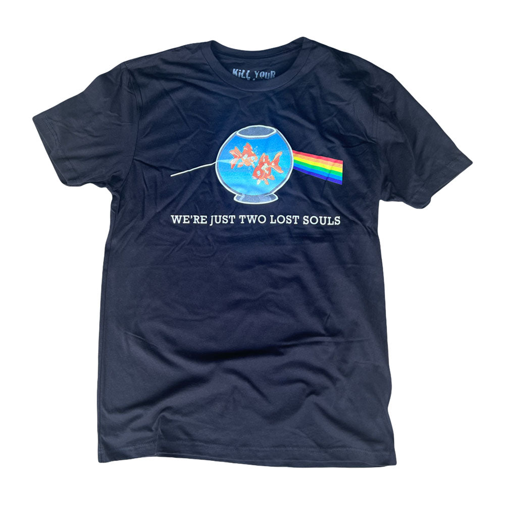 Kill Your Culture Two Lost Souls T-Shirt in navy, front view on white background