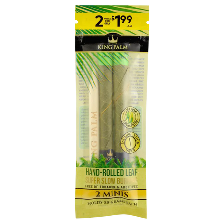 King Palm Premium Hand-Rolled Leaf Blunt Wraps - Pack of 20