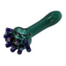 Kraken Spoon Pipe by Valiant Distribution, Teal Borosilicate Glass, Portable 3.5" Side View