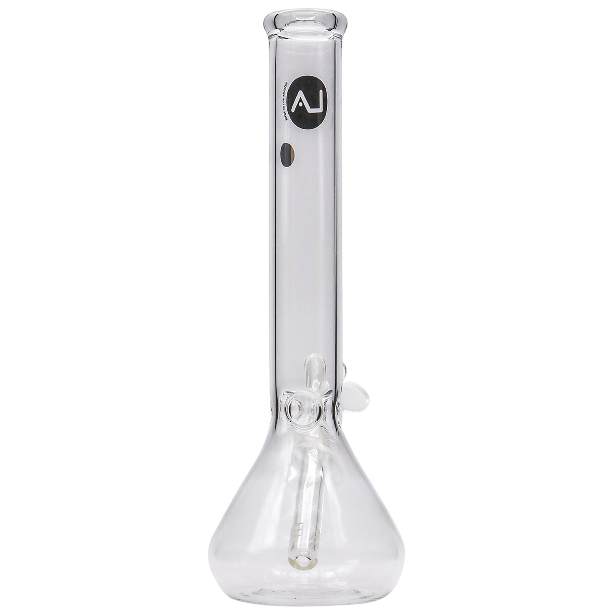 LA Pipes 12" Classic Beaker Bong with Thick Borosilicate Glass, Front View