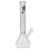 LA Pipes 12" Classic Beaker Bong made of Borosilicate Glass, Front View on White Background
