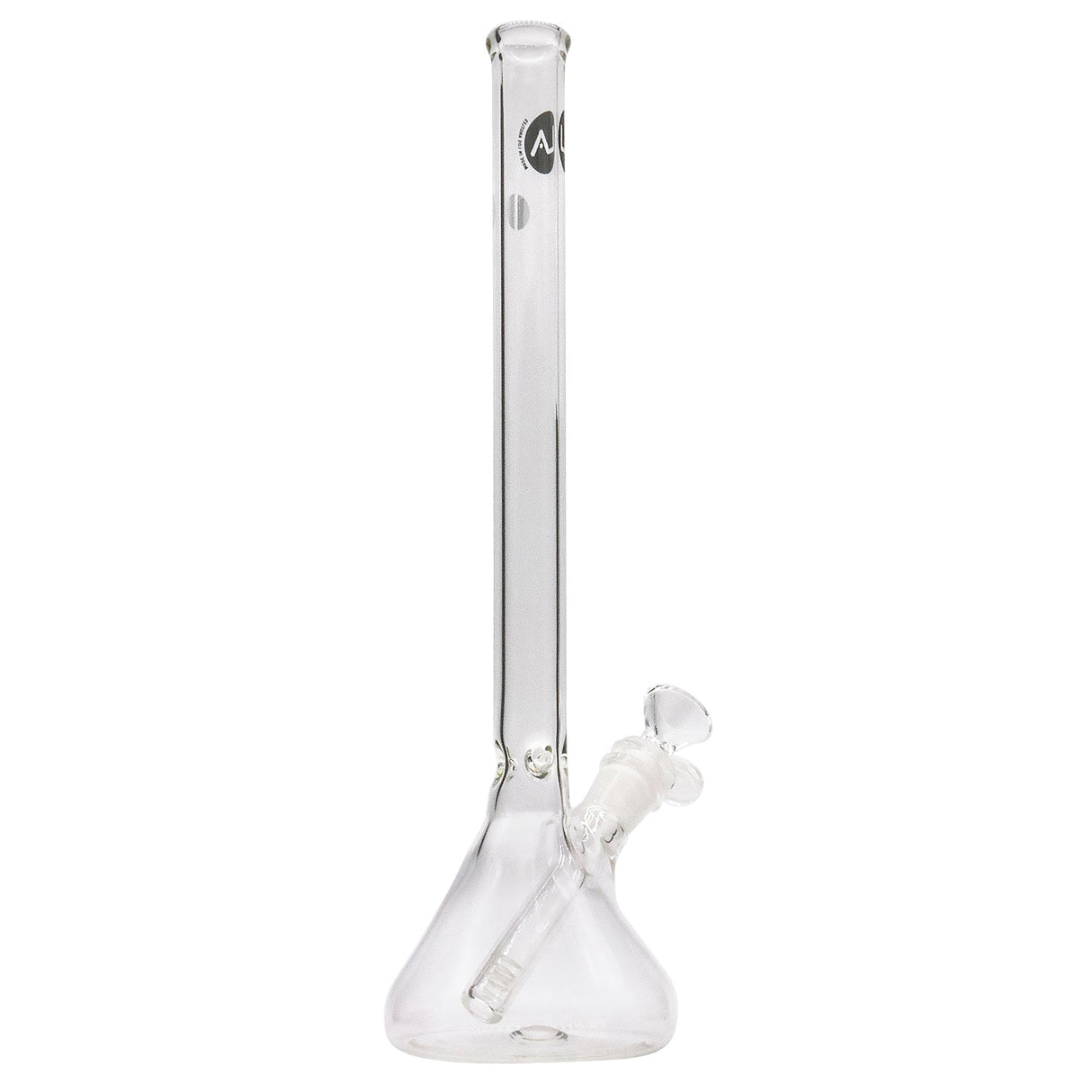 LA Pipes 14" Clear Scientific Beaker Water Pipe, Heavy Wall Borosilicate Glass, Front View
