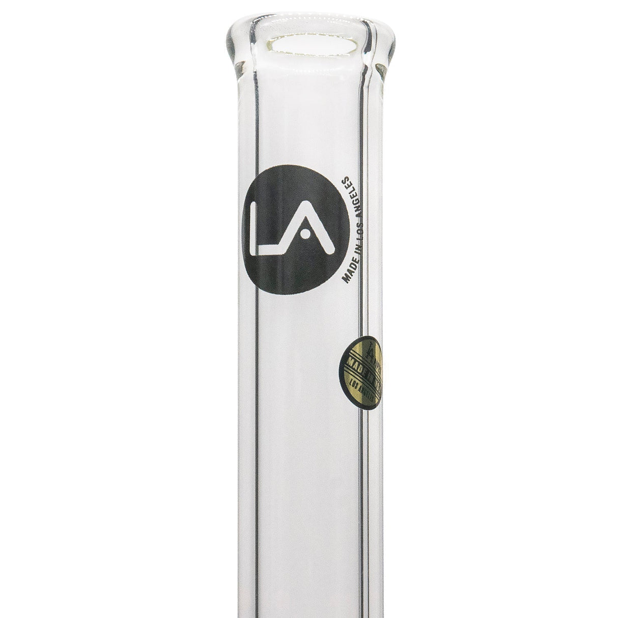LA Pipes 14" Clear Scientific Beaker Water Pipe, Front View, Thick Borosilicate Glass