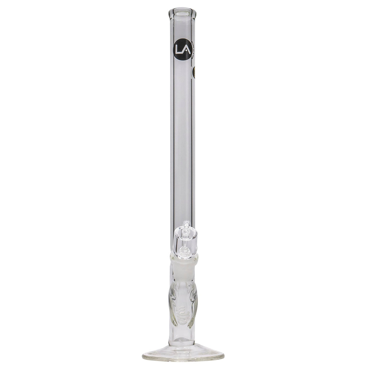 LA Pipes 14" Slim Straight Glass Waterpipe with 45 Degree Joint and Clear Borosilicate Glass