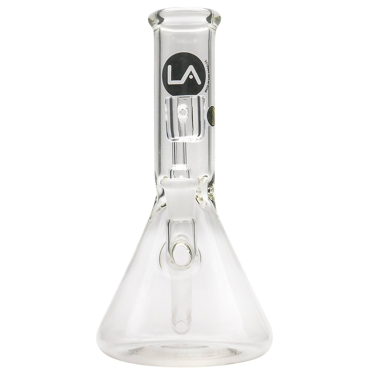 LA Pipes Classic Beaker Concentrate Rig, 6"-8" Height, 14mm Female Joint, USA Made, Front View