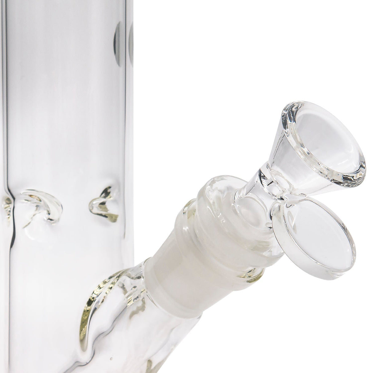 Close-up of LA Pipes Donut Base Bong with Bubble Design and 45 Degree Female Joint
