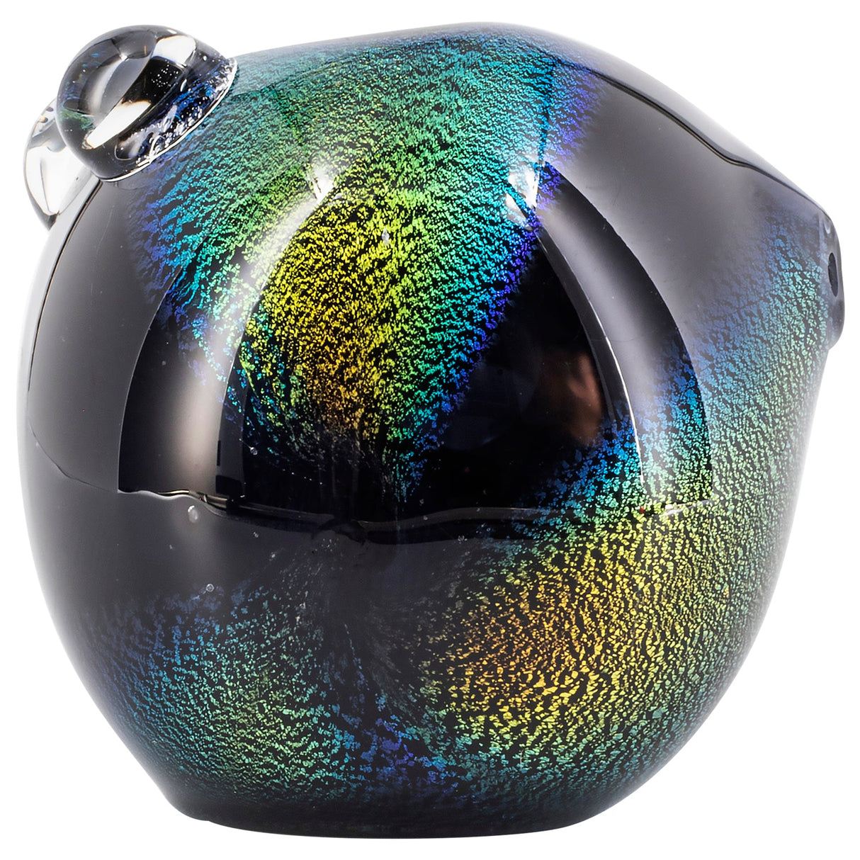 LA Pipes Galaxy Dichroic Drooper Hand-Pipe, 4" Borosilicate Glass, Spoon Design, USA Made