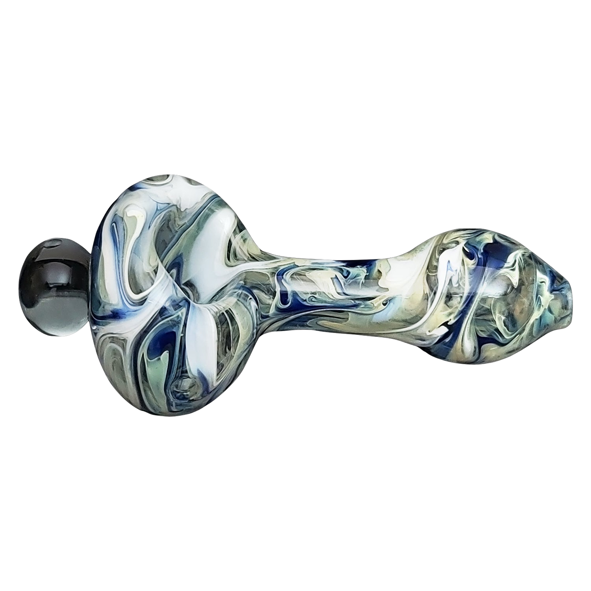 LA Pipes HP2 Spoon - Borosilicate Glass Hand Pipe with Swirl Design