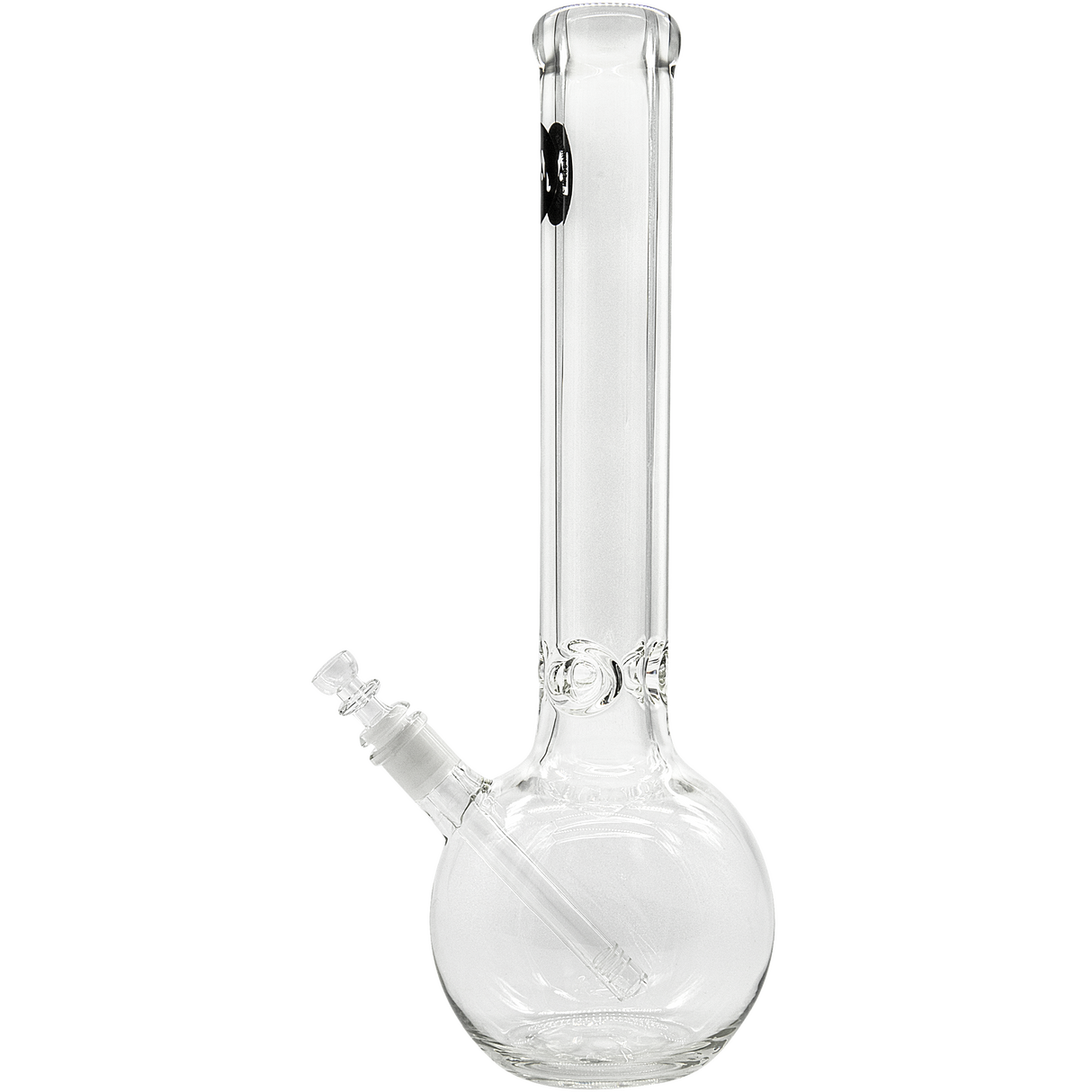 LA Pipes "Iron Mace" Heavy 9mm Borosilicate Glass Bubble Bong with 45 Degree Joint - Side View