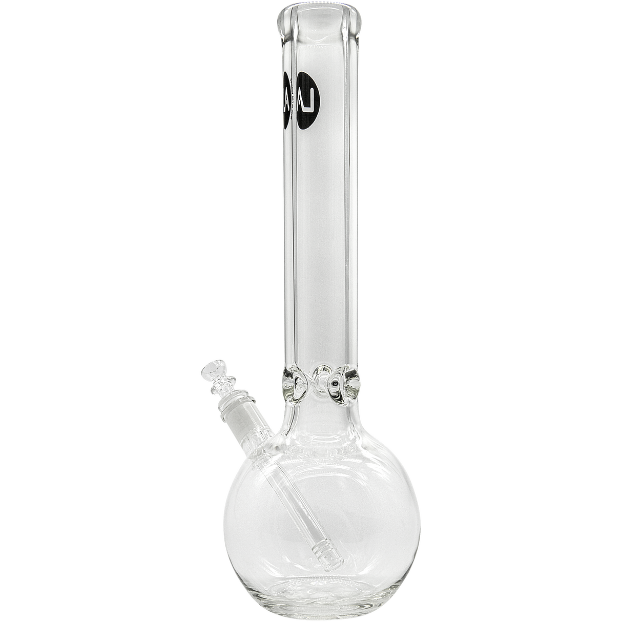 LA Pipes "Iron Mace" Heavy 9mm Bubble Bong, 45 Degree Joint, 18" Height - Front View