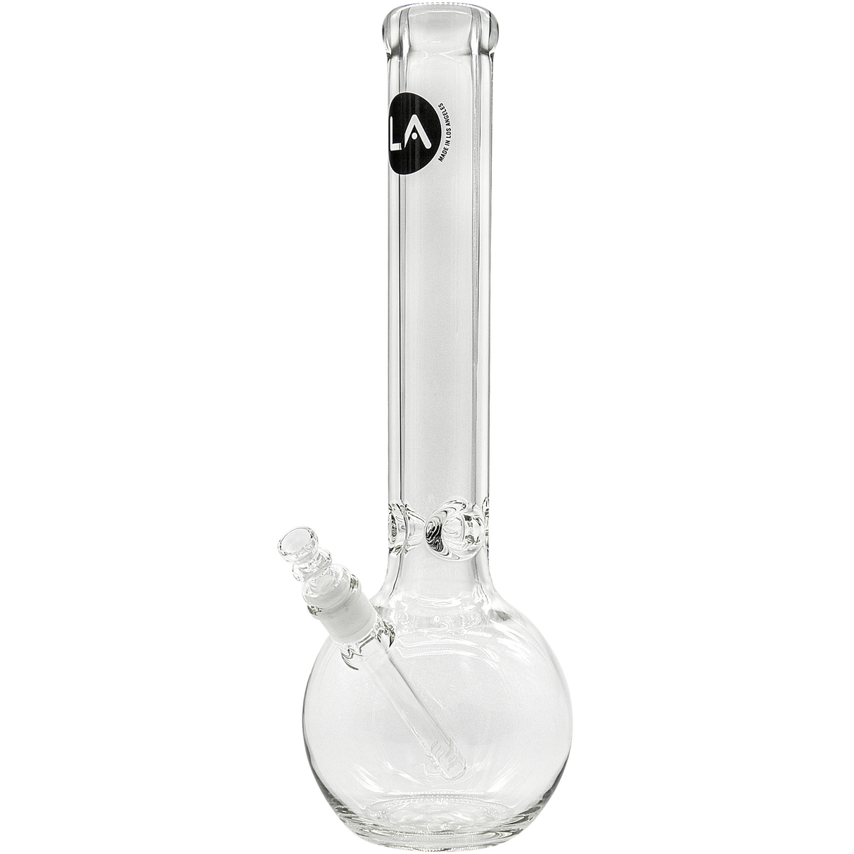 LA Pipes "Iron Mace" Heavy 9mm Bubble Bong with 45 Degree Joint - Front View