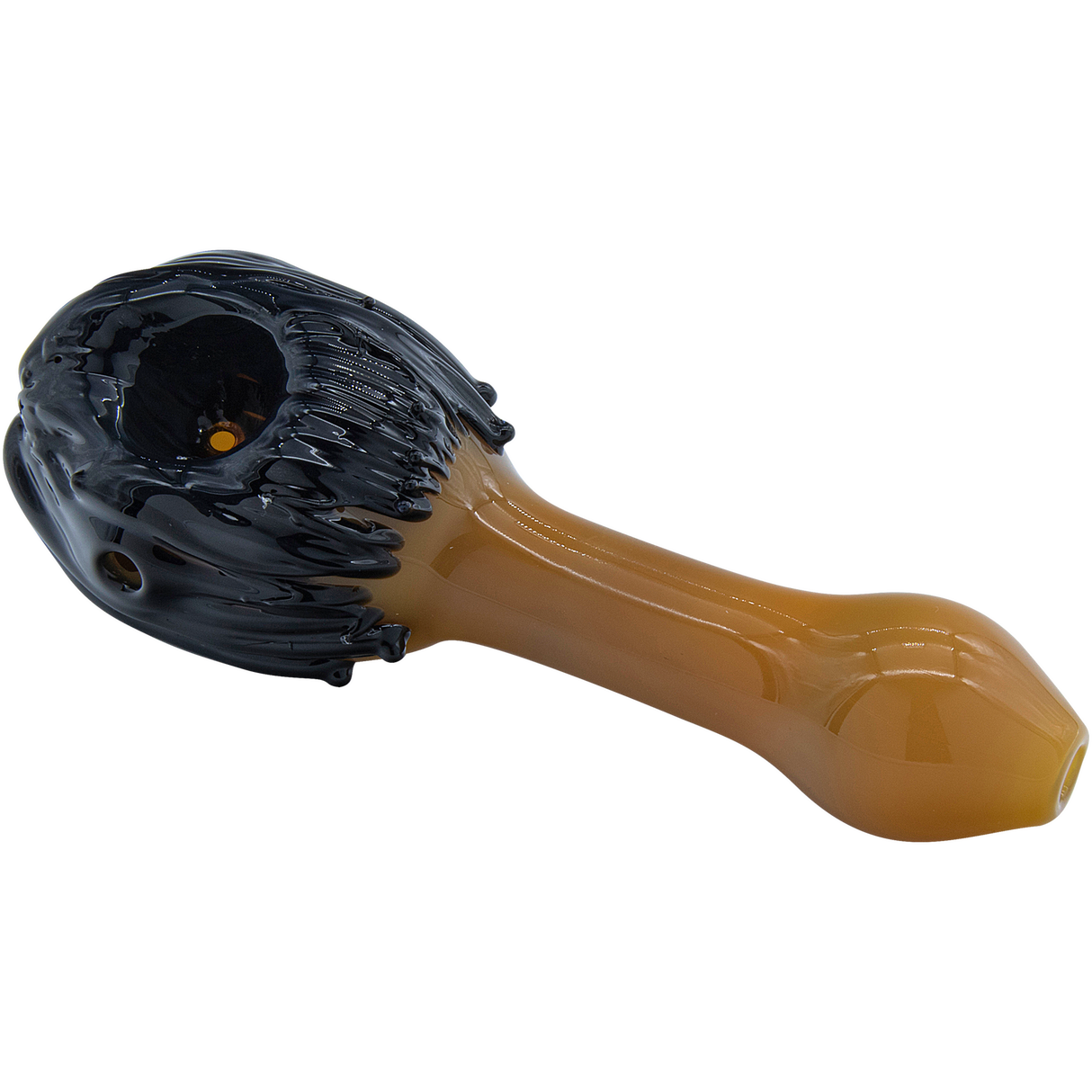 LA Pipes "Itachi Uchiha Smokes" Handcrafted Glass Pipe, 4.5" Length, USA Made, Top View