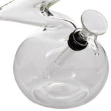 Close-up of LA Pipes "Jacobs Ladder" Clear Zong Bong with Grommet Joint and Rubber Material