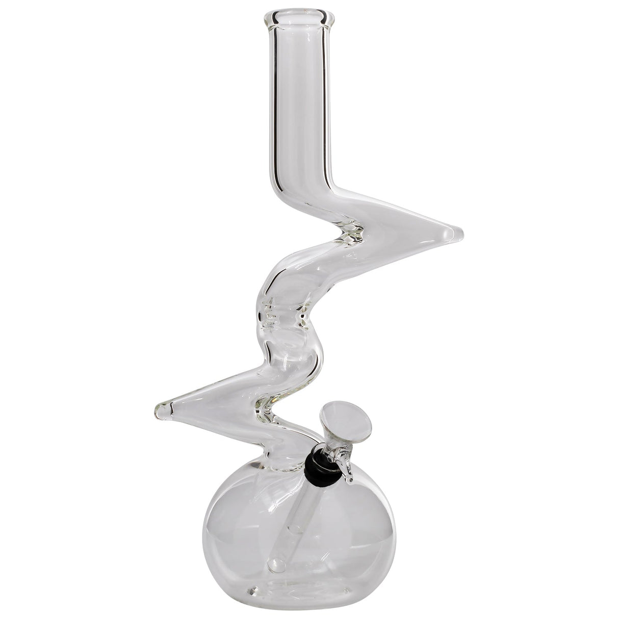 LA Pipes "Jacobs Ladder" Clear Zong Bong with Grommet Joint and Rubber Base