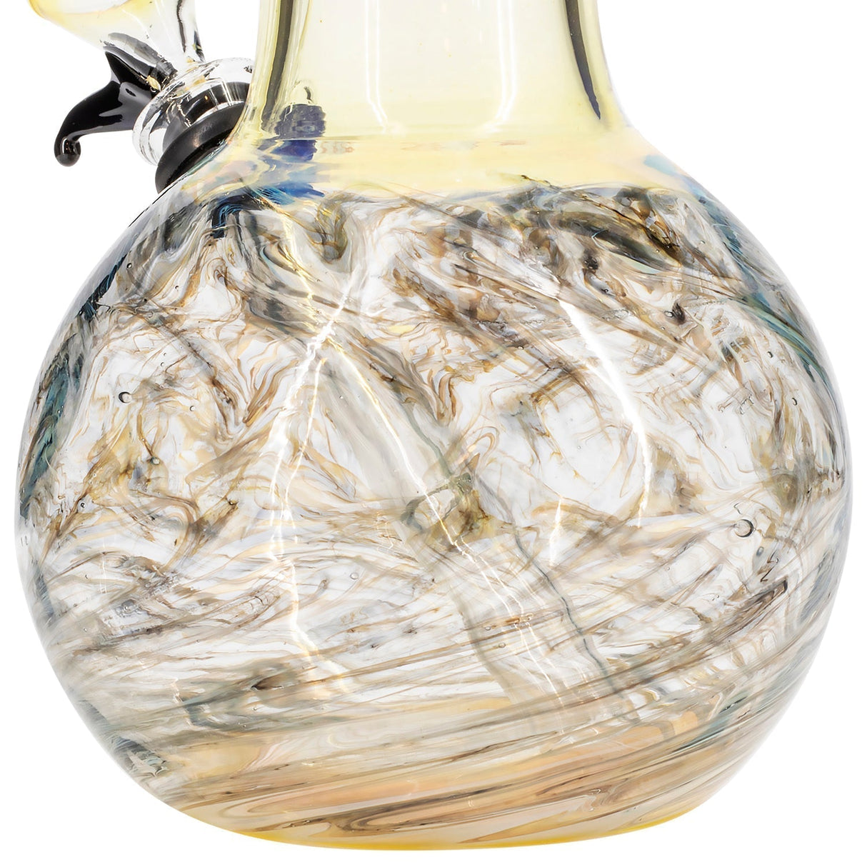 LA Pipes "Jupiter" 12" Bubble Base Bong in Borosilicate Glass with Grommet Joint, Front View