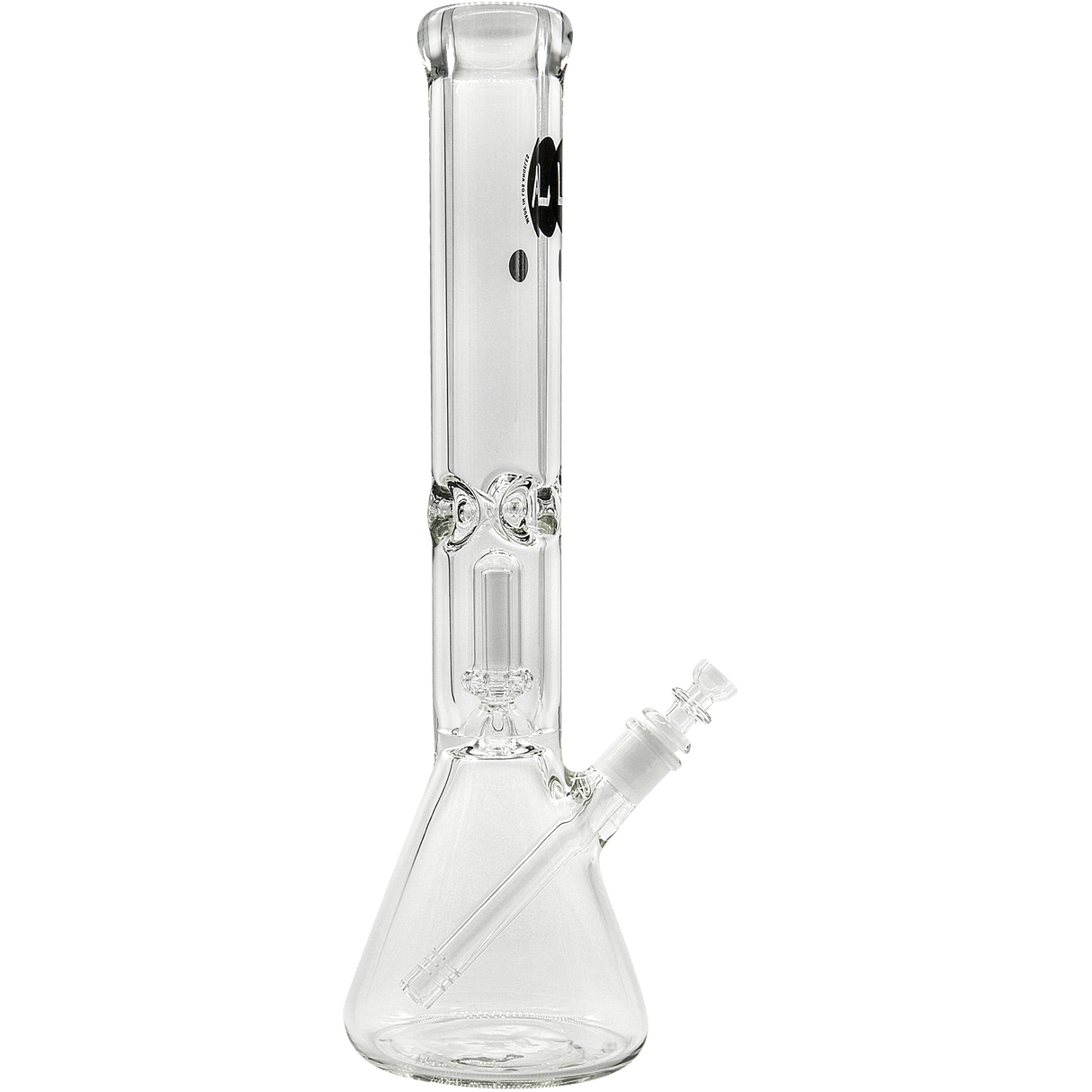LA Pipes "King Bong" clear beaker bong with shower-head percolator and 9mm thickness