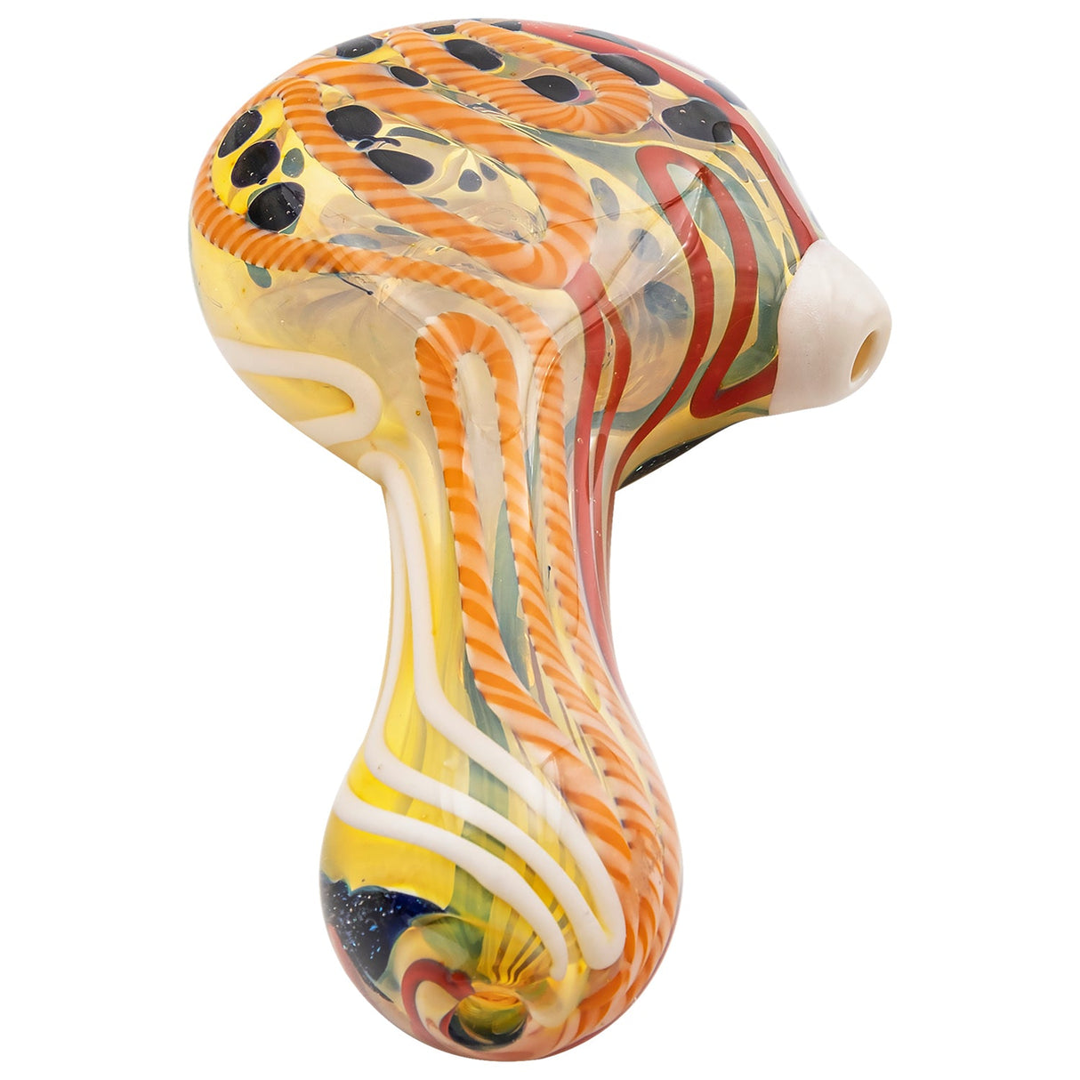 LA Pipes "Pancake" Dichroic Spoon Pipe with Color-Changing Design, 4.25" Length