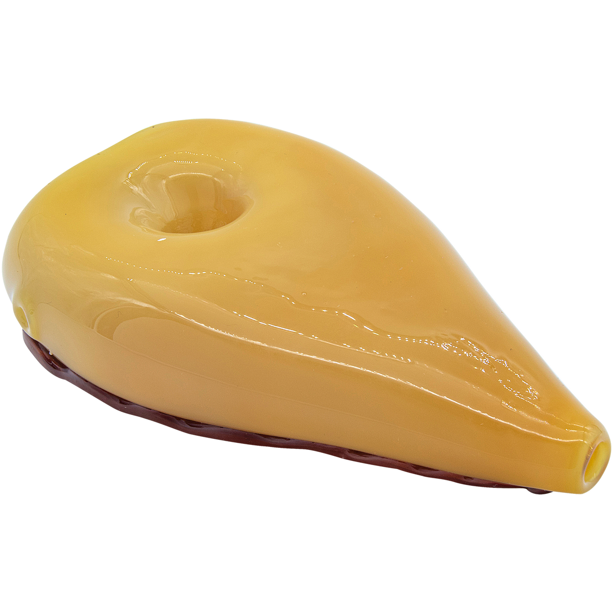 LA Pipes "Potperoni" Glass Pizza Pipe, Side View, Borosilicate Glass, Made in USA