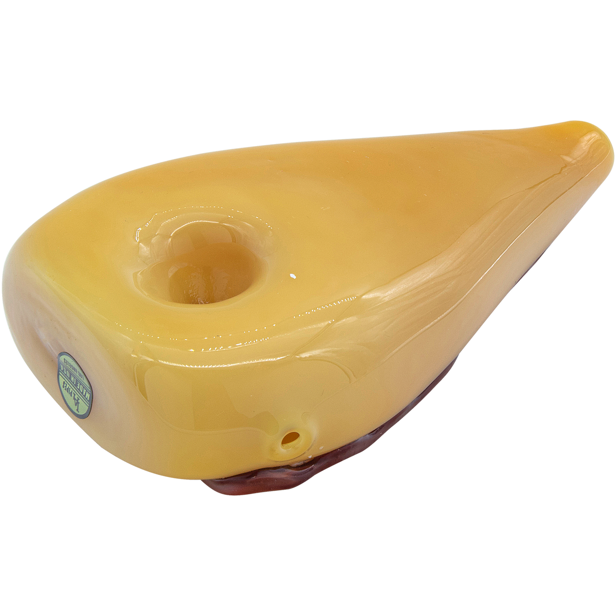 LA Pipes "Potperoni" Glass Pizza Pipe, Side View, Borosilicate Glass, USA Made