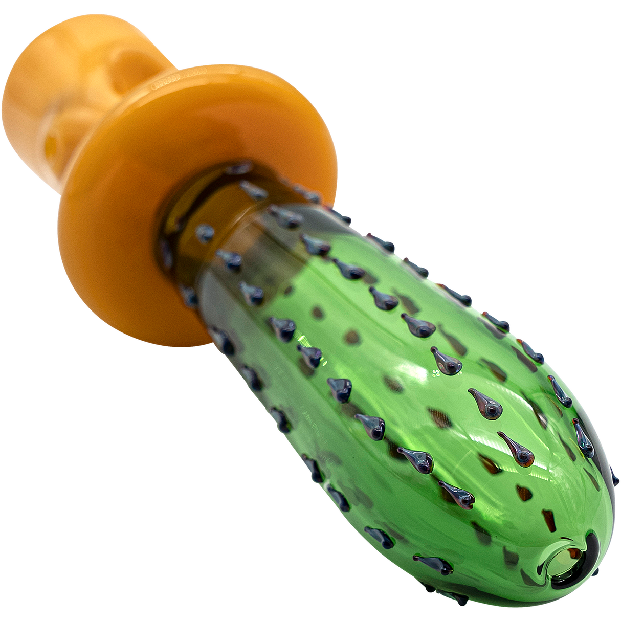 LA Pipes San Pedro Cactus Glass Pipe, 5" Spoon Design, Green Borosilicate, USA Made