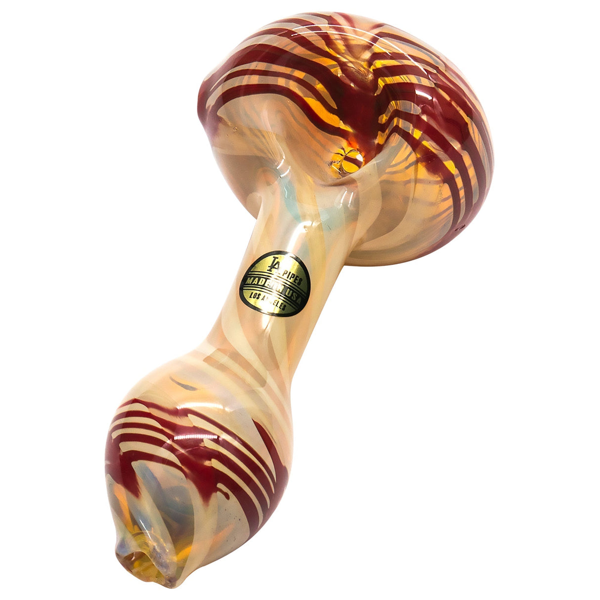 LA Pipes Spoon Hand Pipe in Fumed Color Changing Red, Borosilicate Glass, Standard Size