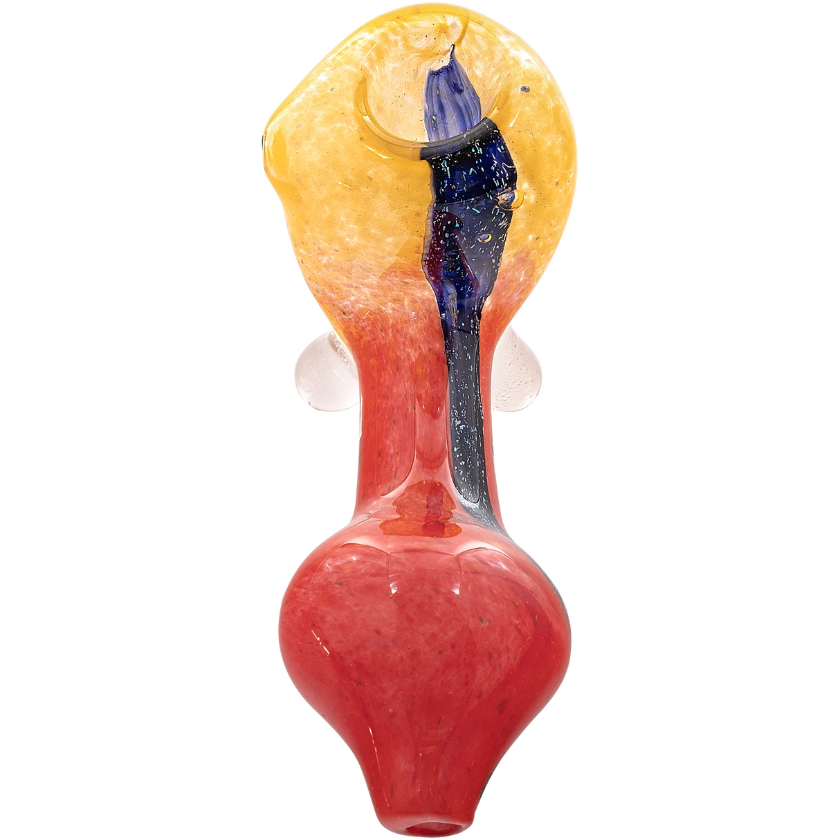 LA Pipes "Star Walker" Dichro Sherlock Pipe, 4" Borosilicate Glass, USA Made, Front View