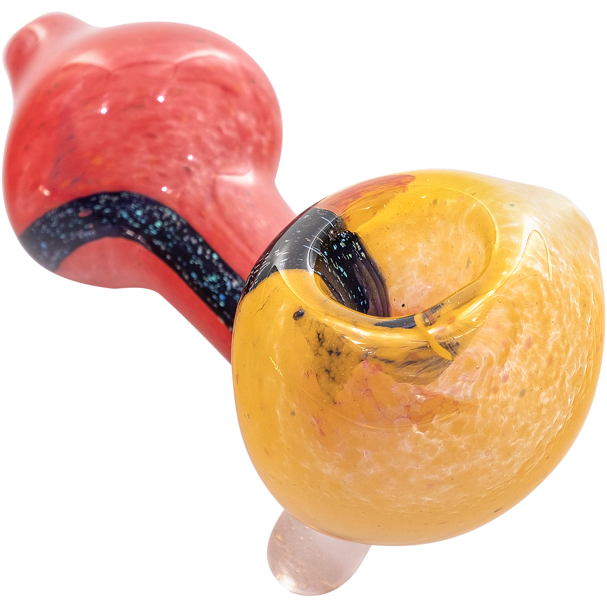 LA Pipes "Star Walker" Dichro Sherlock Pipe in vibrant colors, USA-made Borosilicate Glass