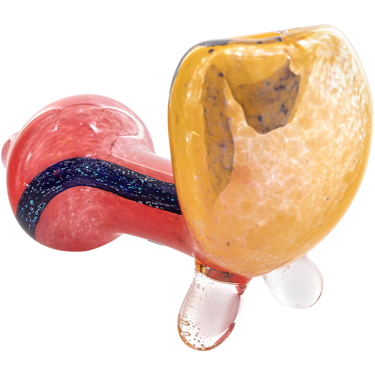 LA Pipes "Star Walker" Dichro Sherlock Pipe, 4" Borosilicate Glass, Handcrafted in USA