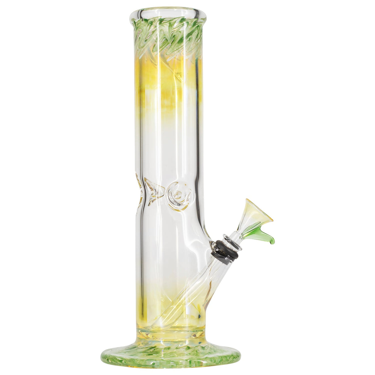 LA Pipes "The Chong-Bong" Classic Straight Bong, Borosilicate Glass, Front View