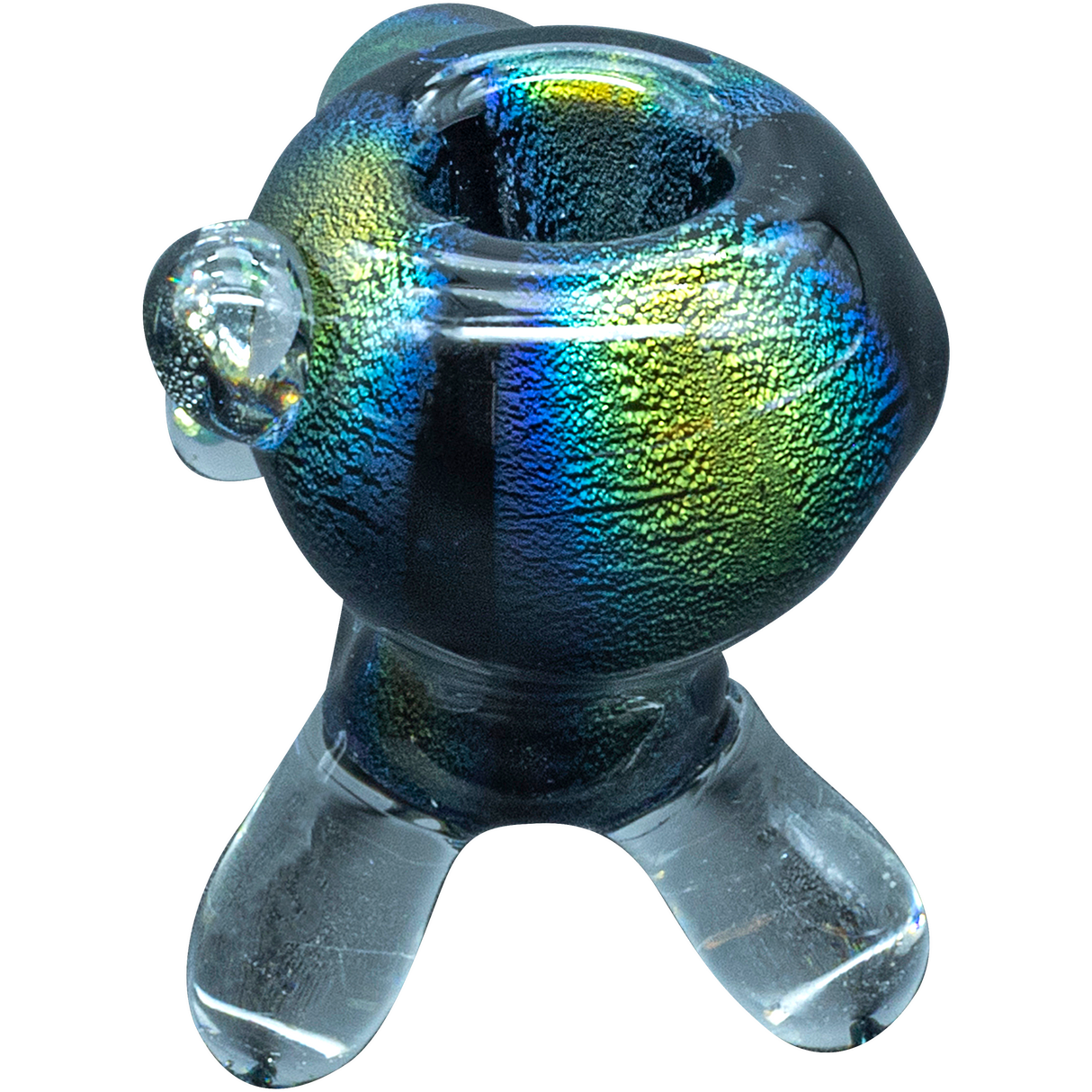 LA Pipes "The Galaxy" Dichroic Sherlock Pipe, 4.35" Borosilicate Glass, USA Made