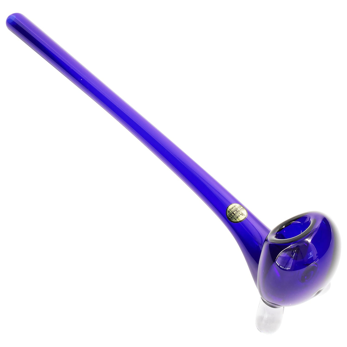 LA Pipes "The Gandalf" Pipe - 10" Borosilicate Glass Hand Pipe in Blue, Angled View