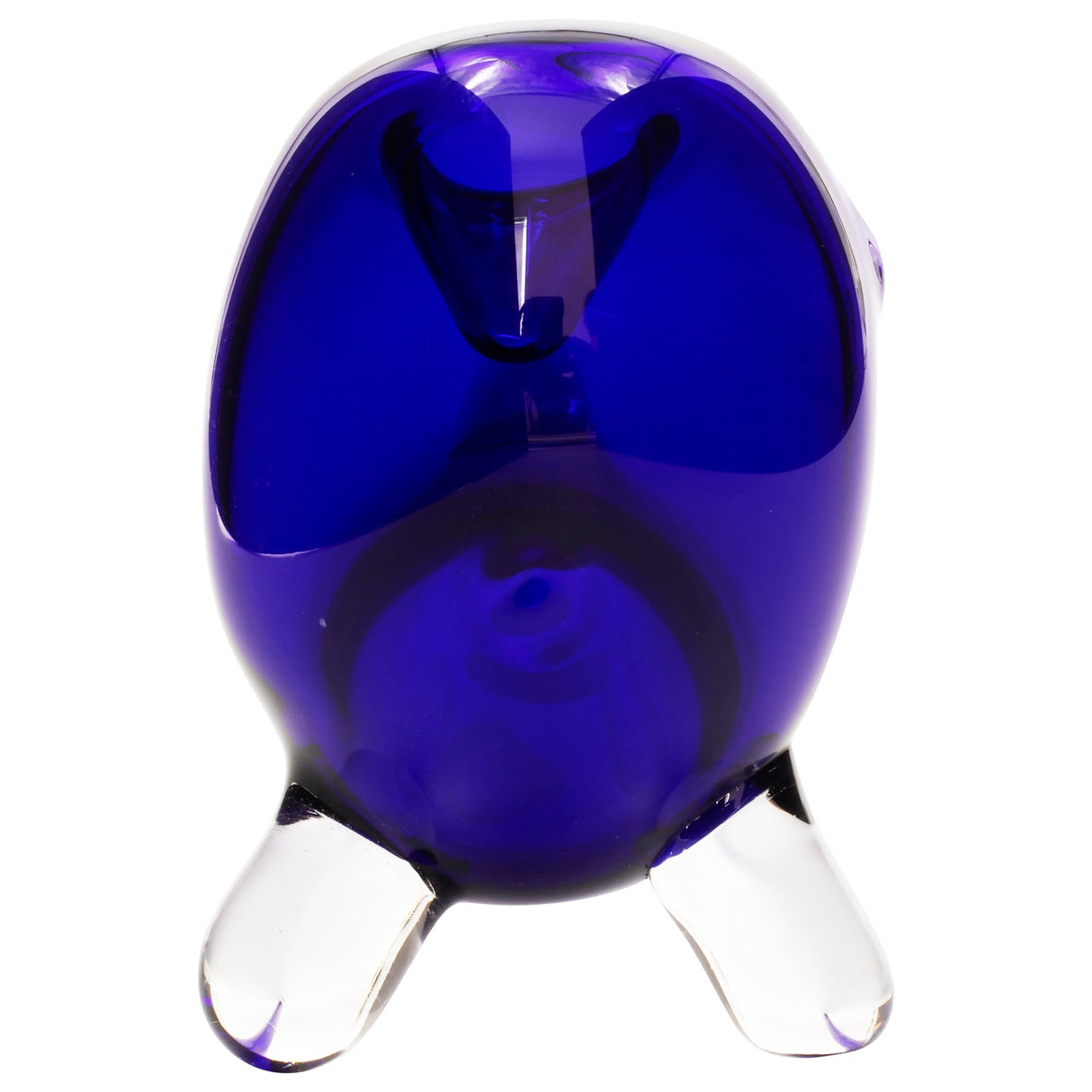 LA Pipes "The Gandalf" Pipe in Cobalt Blue, 10" Borosilicate Glass, Front View