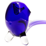 LA Pipes "The Gandalf" Pipe in Cobalt Blue, 10" Long Borosilicate Glass, Side View