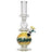 LA Pipes "The Typhoon Twister" Teal Glass Bong with Fumed Color Changing Design, Front View