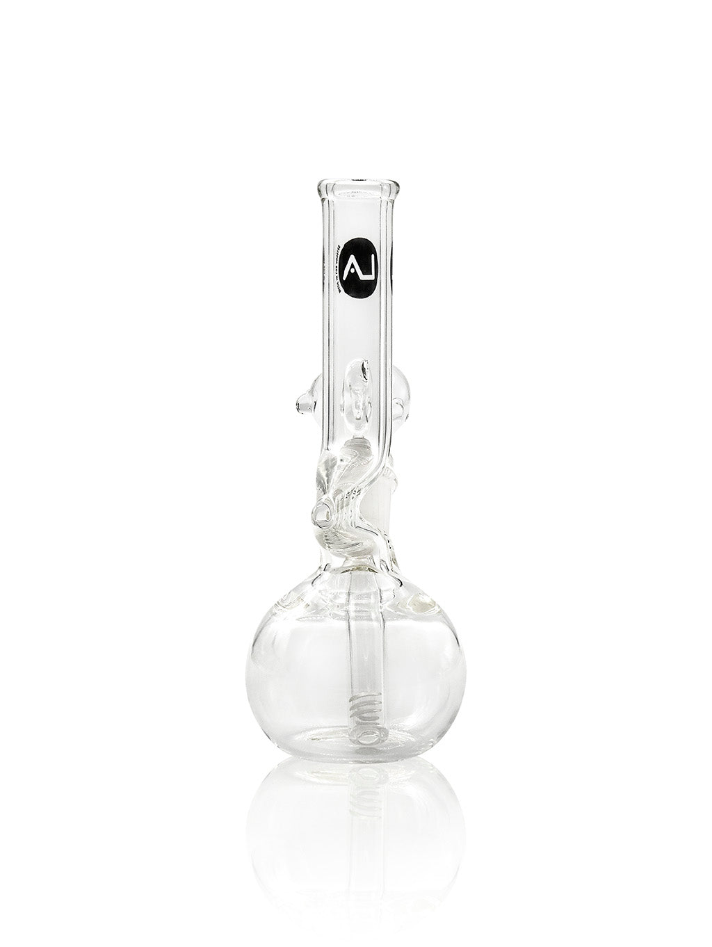 LA Pipes "The Zong" Compact Zong Style Bong with 45 Degree Joint, Front View on White Background