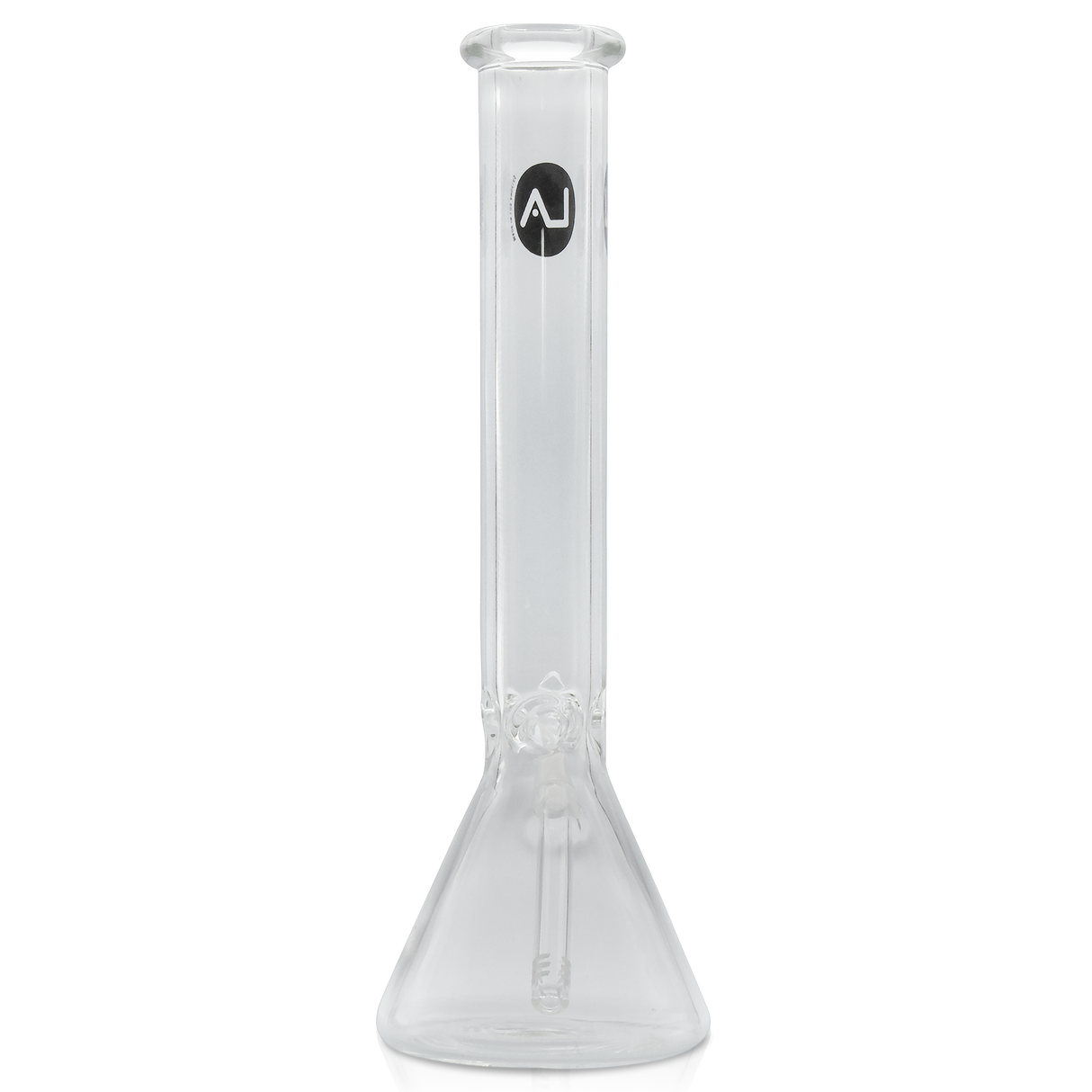 LA Pipes "Thicc Boy" 9mm Thick Beaker Bong, 16" Tall, Heavy Borosilicate Glass - Front View
