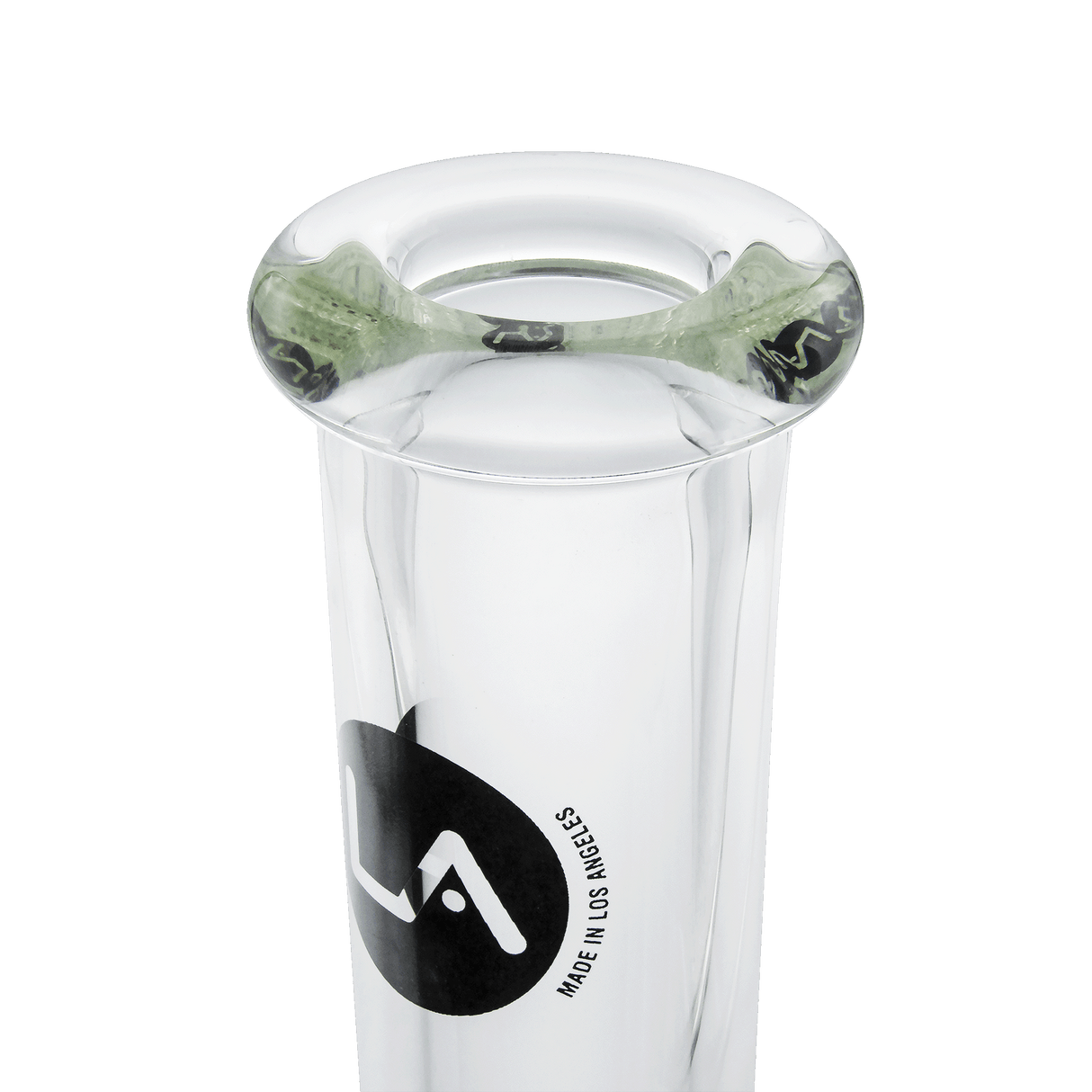 LA Pipes Thicc Boy 9mm Thick Beaker Bong top view showing heavy wall borosilicate glass