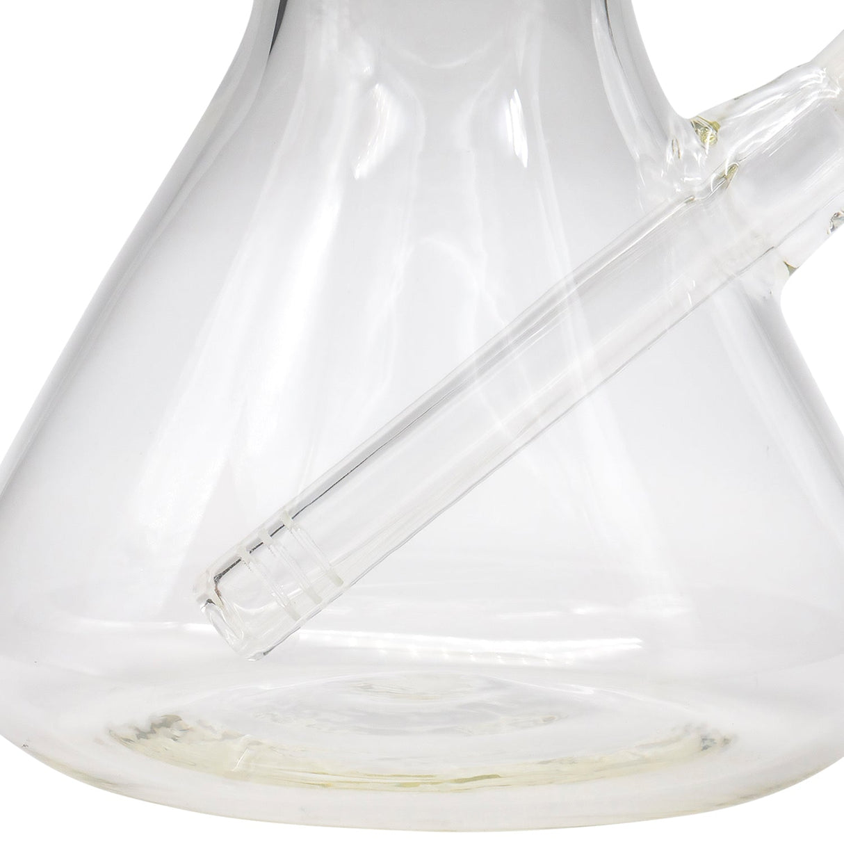 Close-up of LA Pipes Beaker Bong with Showerhead Perc, 45 Degree Joint, and Thick Glass