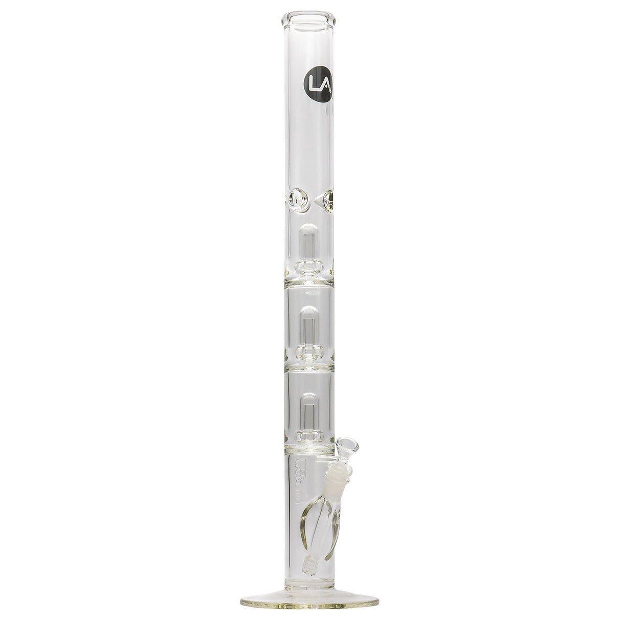 LA Pipes 17" Thick Glass Straight Bong with Showerhead Perc, 18-19mm Female Joint