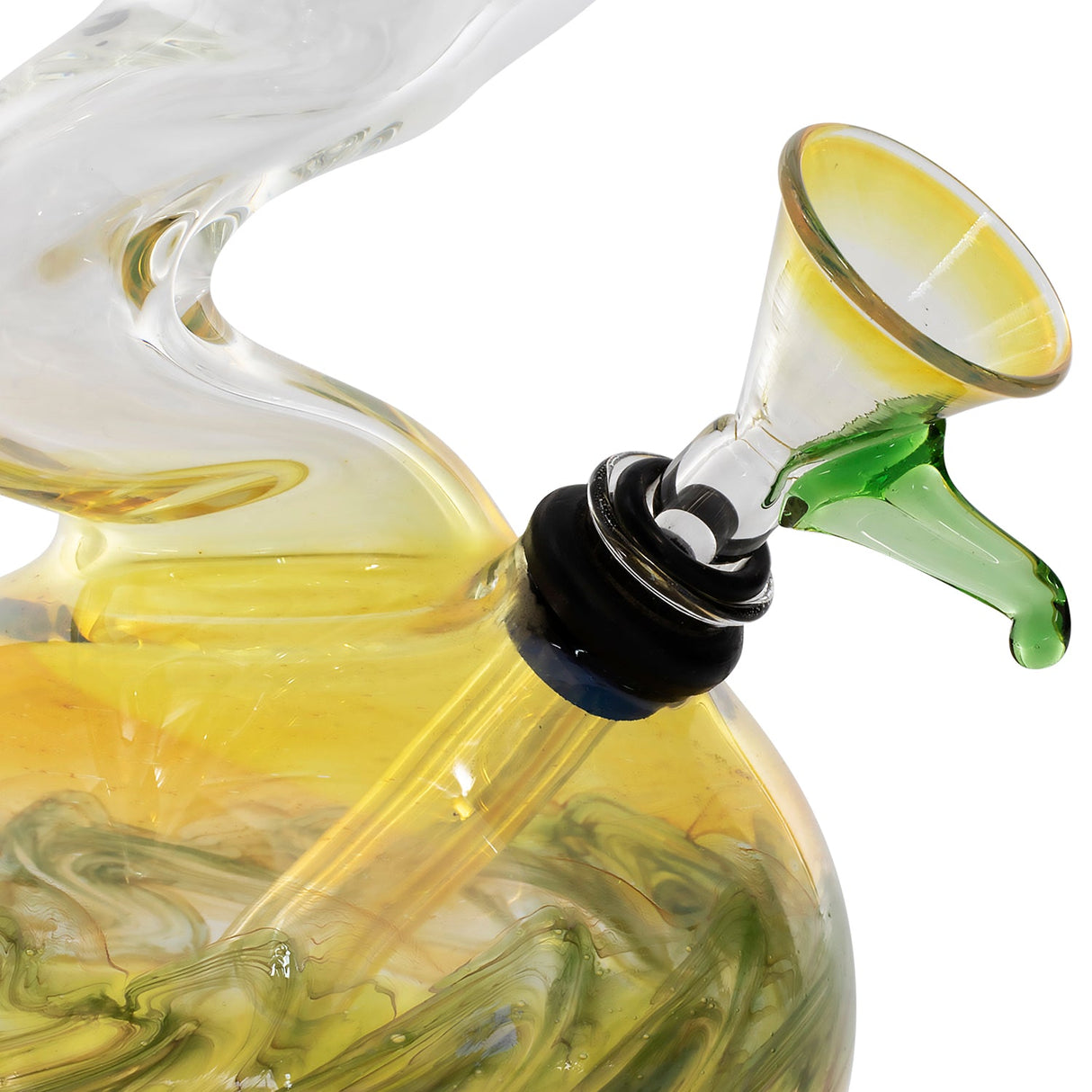 Close-up of LA Pipes Zong-Bubble-Bong with Grommet Joint and Borosilicate Glass