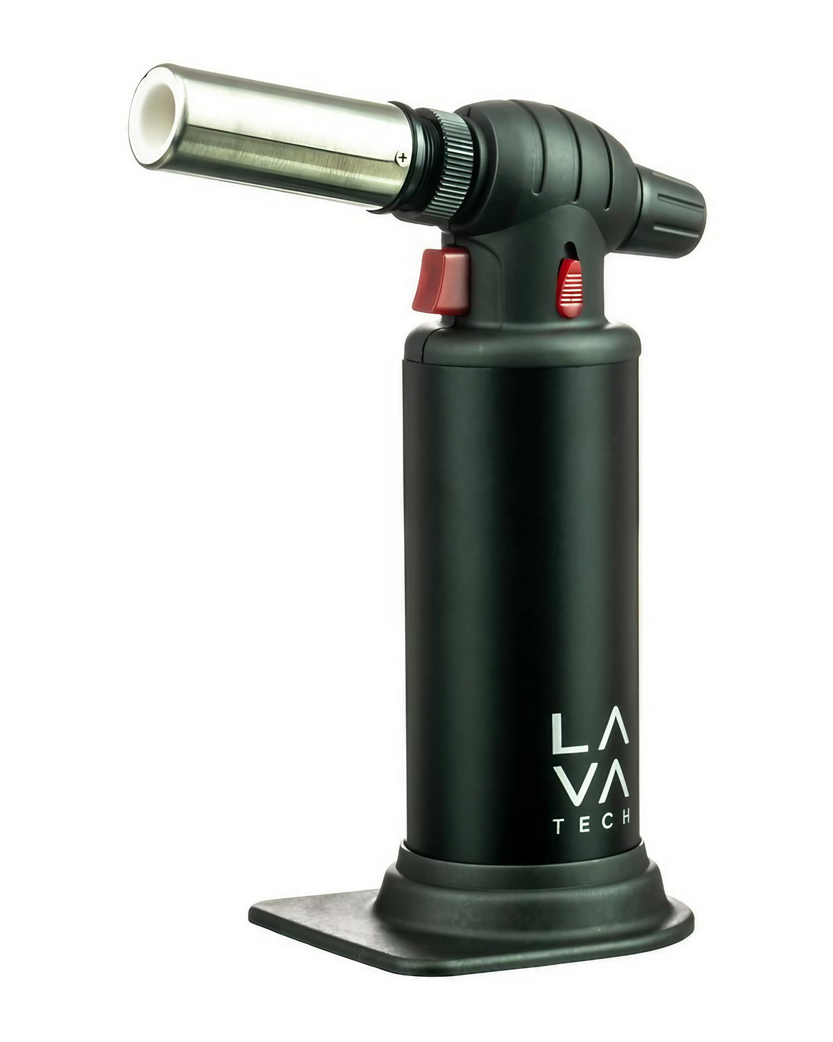 LavaTech "Ember" Jet Flame Torch in Black for Dab Rigs, Front View on White Background