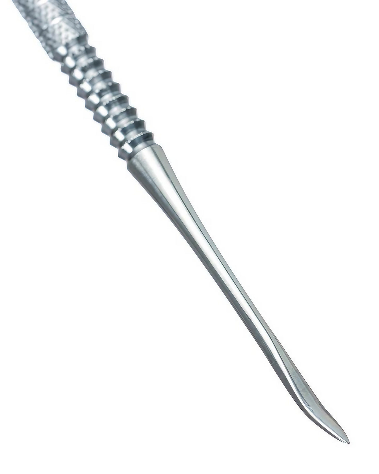 LavaTech "Reacher" Double Sided Dabber, 6" Steel Tool for Concentrates, Close-up Side View
