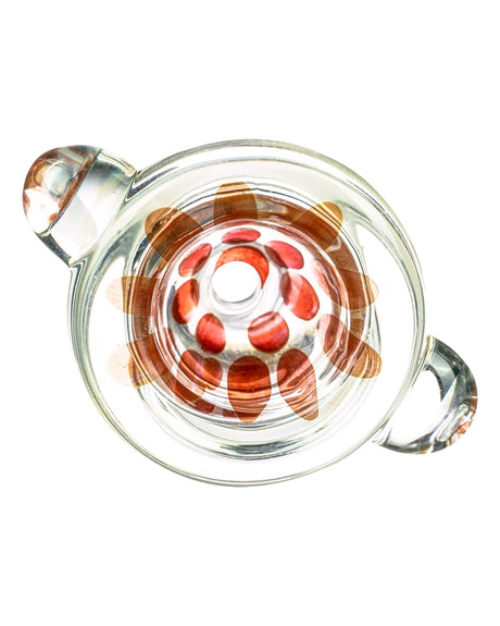 Valiant Distribution Leopard Print Glass Bowl for Bongs, 14mm Joint, Top View