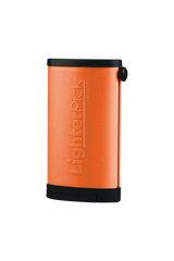 Orange LighterPick Waterproof Smoking Dugout, compact and portable design, front view on white background