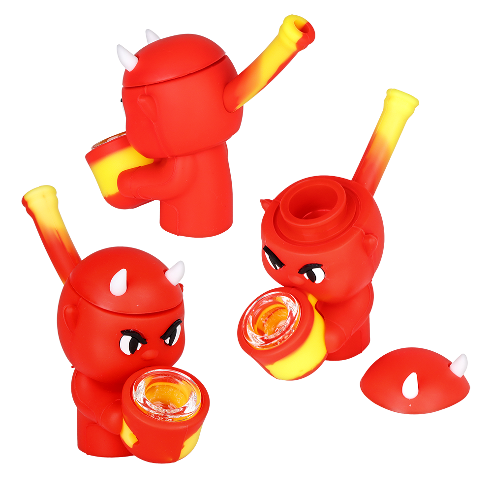 Little Devil Secret Stash Silicone Hand Pipe | 4"