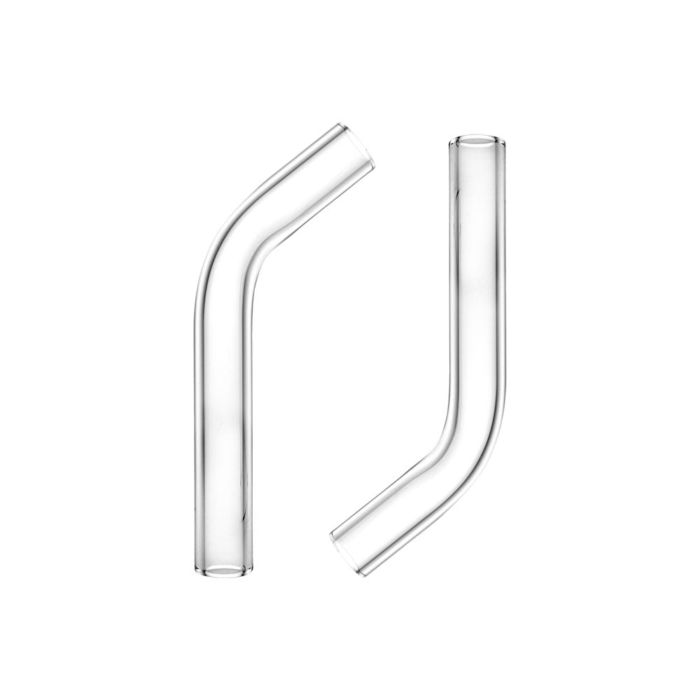 Lookah Dragon Egg Replacement Glass Mouthpiece 2-pack, clear borosilicate glass, angled view