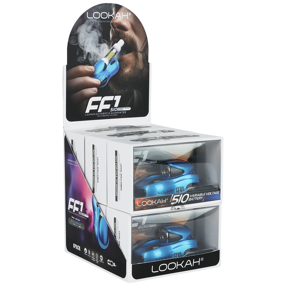 Lookah FF1 Racecar Variable Voltage 510 Vape Battery | 500mAh | 6ct Display