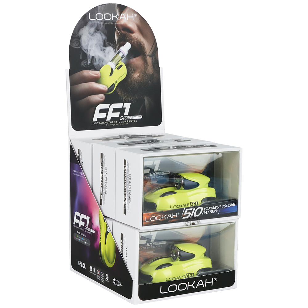Lookah FF1 Racecar Variable Voltage 510 Vape Battery | 500mAh | 6ct Display
