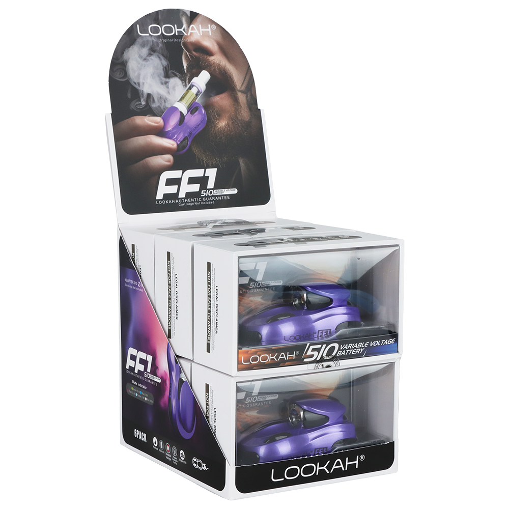 Lookah FF1 Racecar Variable Voltage 510 Vape Battery | 500mAh | 6ct Display
