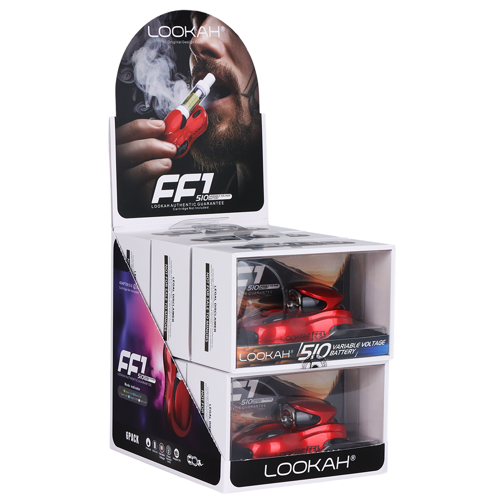 Lookah FF1 Racecar Variable Voltage 510 Vape Battery | 500mAh | 6ct Display